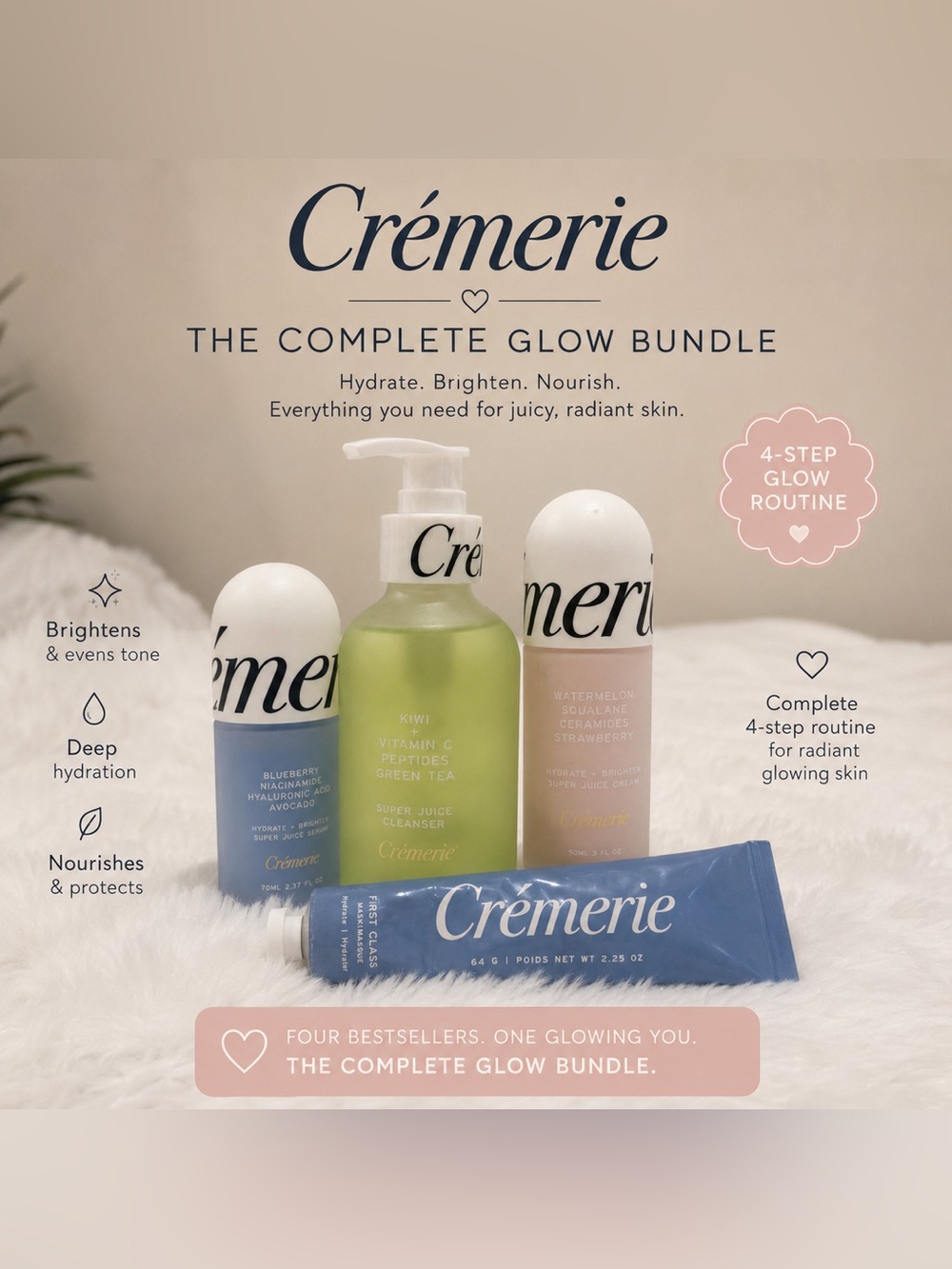 Crèmerie The Complete Glow Bundle - Blue, Green, Pink